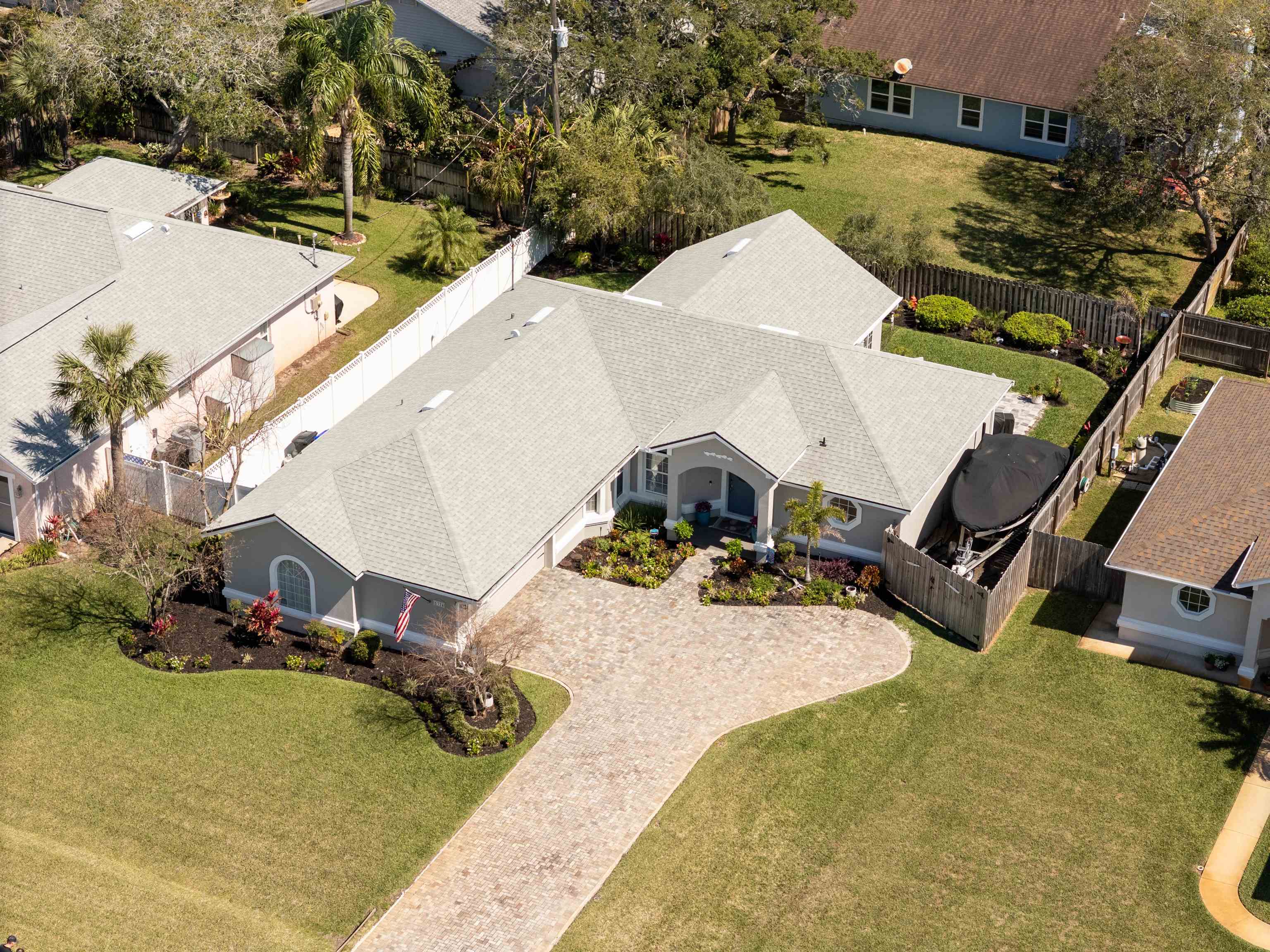 5324 5th Street St. Augustine, FL 32080 - Photo 4 of 45 an aerial view of a house with swimming pool and outdoor seating