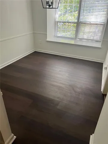 an empty room with a window