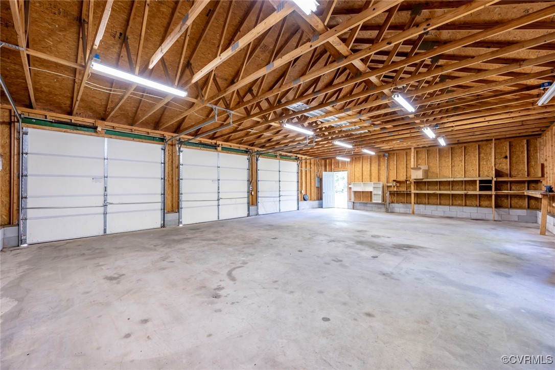 13819 Bluff Ridge Drive Chesterfield, VA 23838 - Photo 40 of 45 View of detached 3 car garage/workshop space