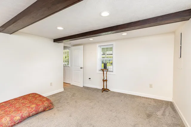 an empty room with closet