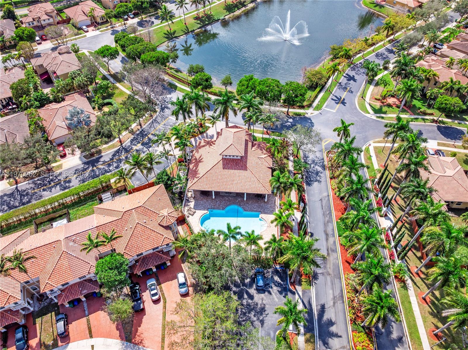 12858 Southwest 50th Street Miramar, FL 33027 - Photo 32 of 36 an aerial view of a house with a yard and garden