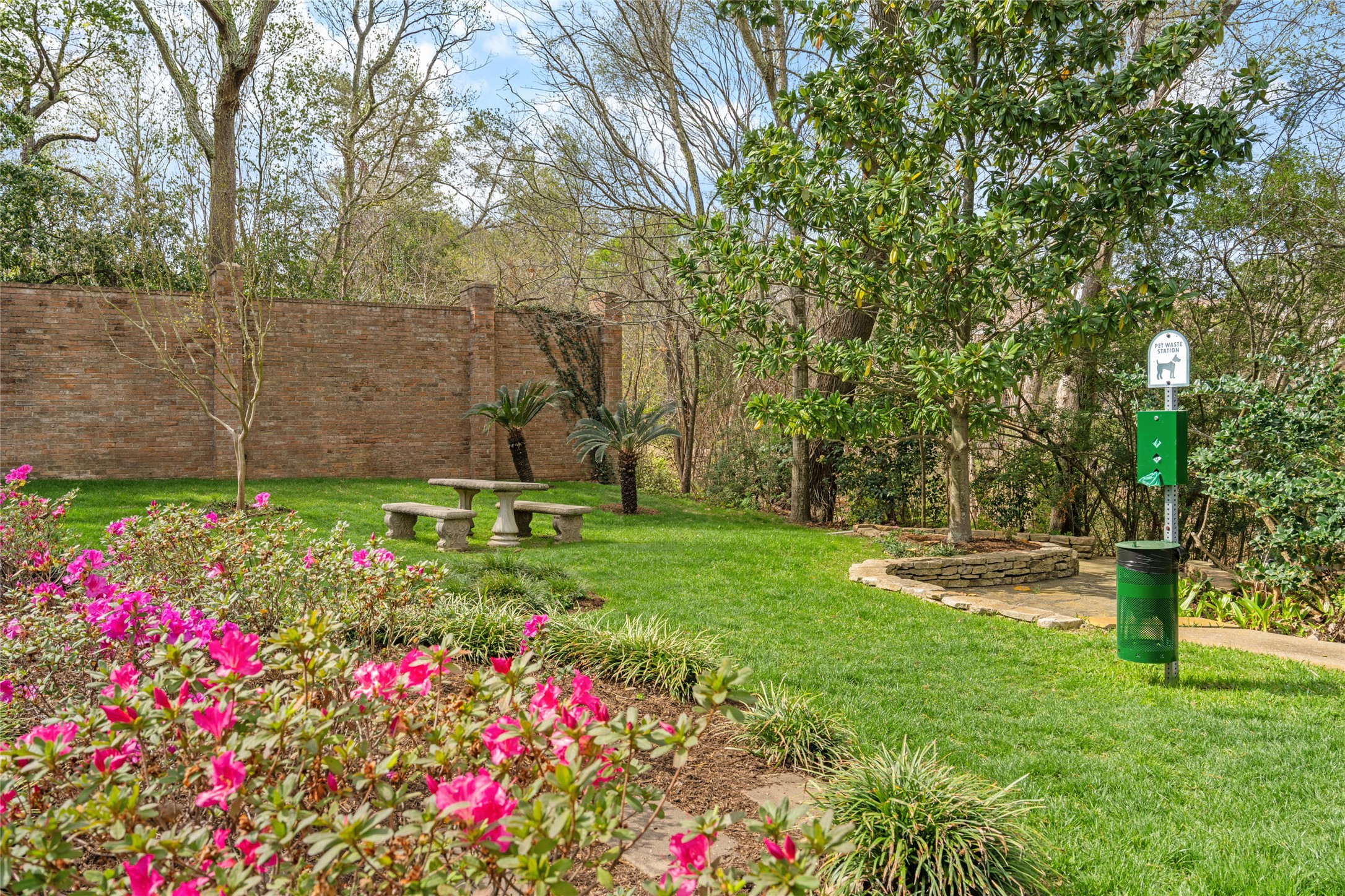 2238 South Piney Point Road, Unit 102 Houston, TX 77063 - Photo 14 of 20 a view of a garden with flowers