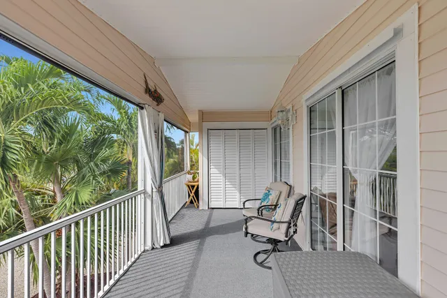 a view of balcony with couch