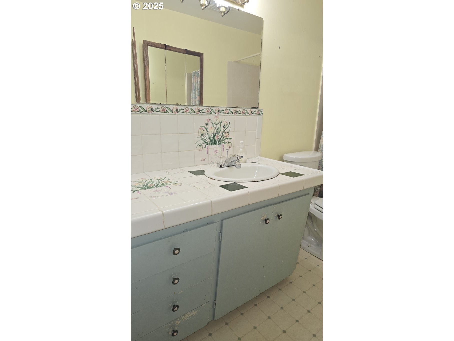 19520 Southwest Kinnaman Road Beaverton, OR 97078 - Photo 21 of 47 a bathroom with a sink and a mirror