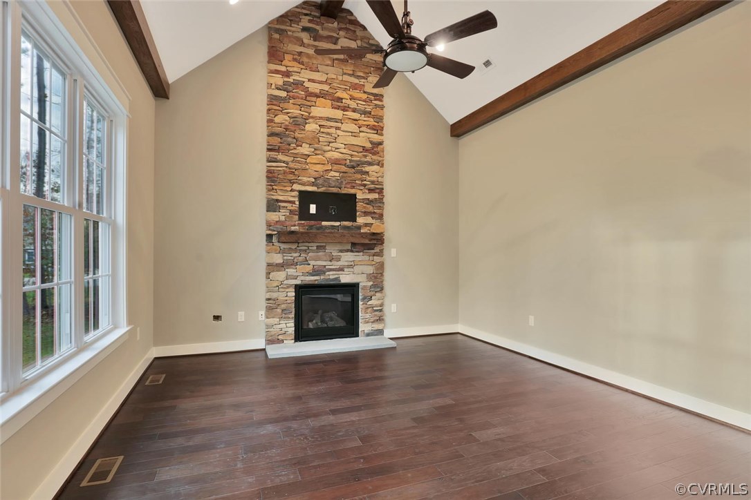 9201 Barrows Ridge Court Chesterfield, VA 23838 - Photo 13 of 35 a view of an empty room with wooden floor and a window