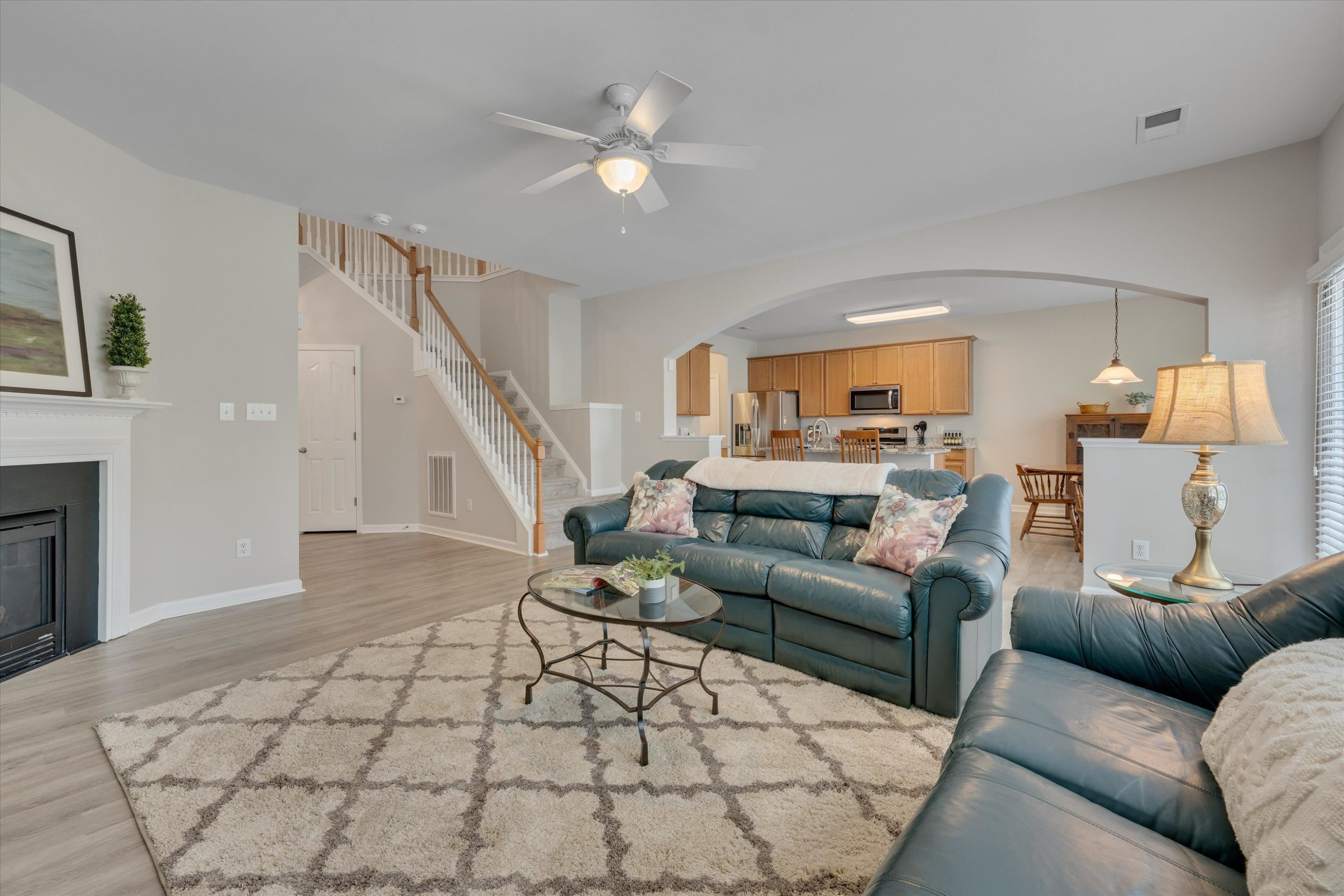 5 Gardenview Place Durham, NC 27713 - Photo 7 of 32 a living room with furniture and a wooden floor