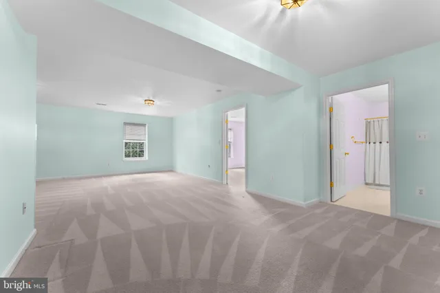 an empty room with an entryway