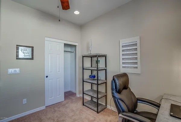 a view of a palm tree next to a yard