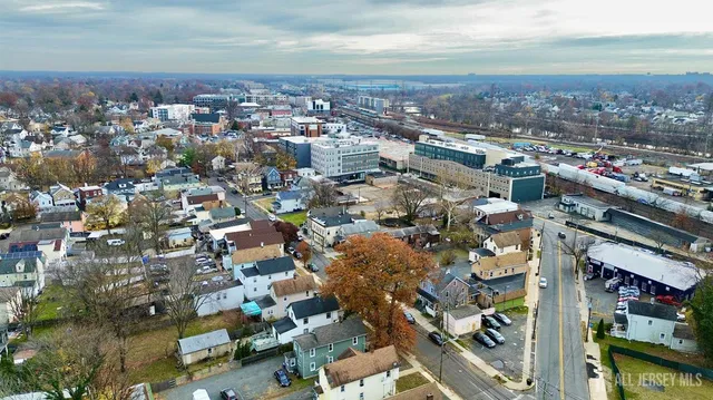 an aerial view of a city