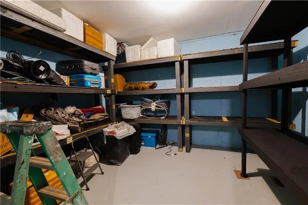 a room with storage and utility