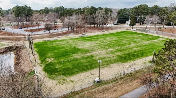 a garden view with sitting space