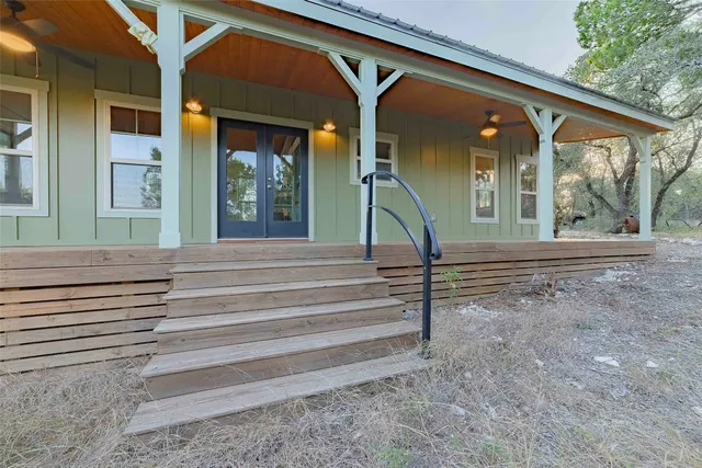 a view of a house with a park