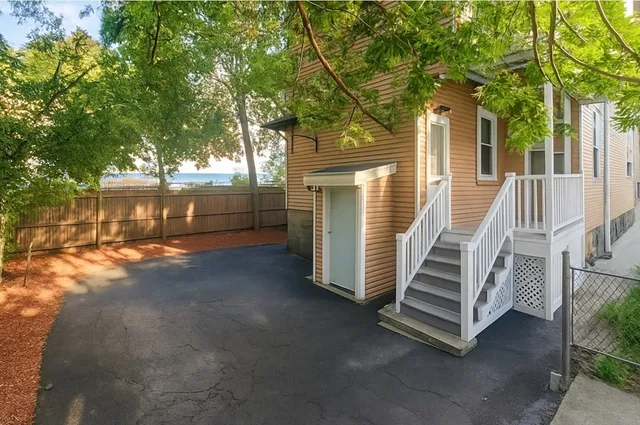 a view of a porch with furniture