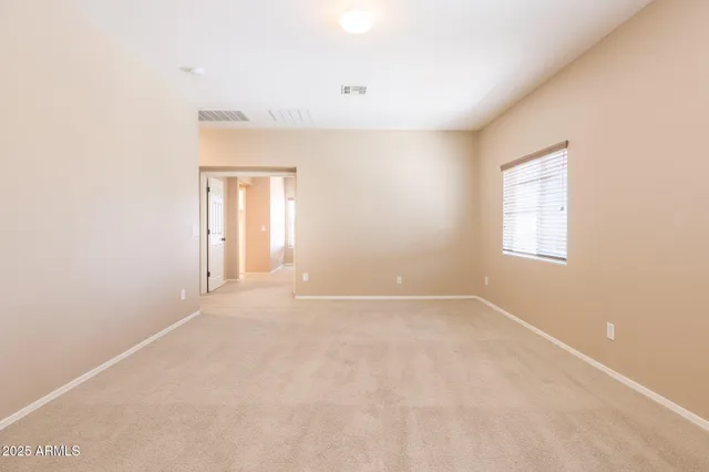 an empty room with a window