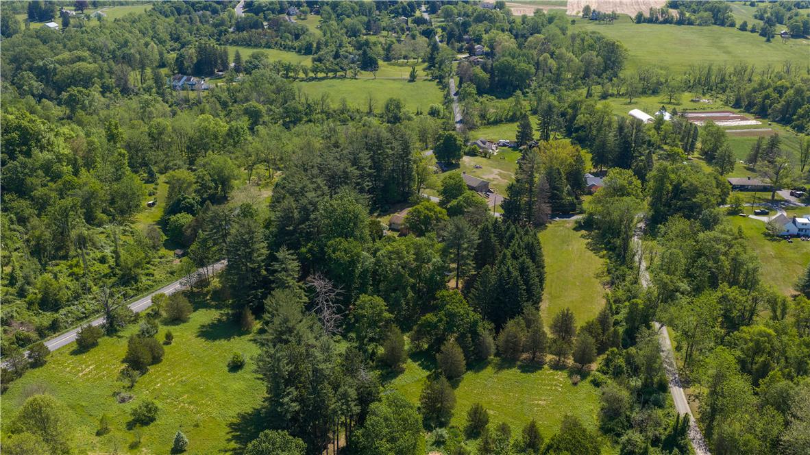 Coldsprings Rd Union Pottstown, PA 19465 - Photo 10 of 71 An aerial perspective reveals lush, mature tree lines and clearings, creating a secluded rural landscape.