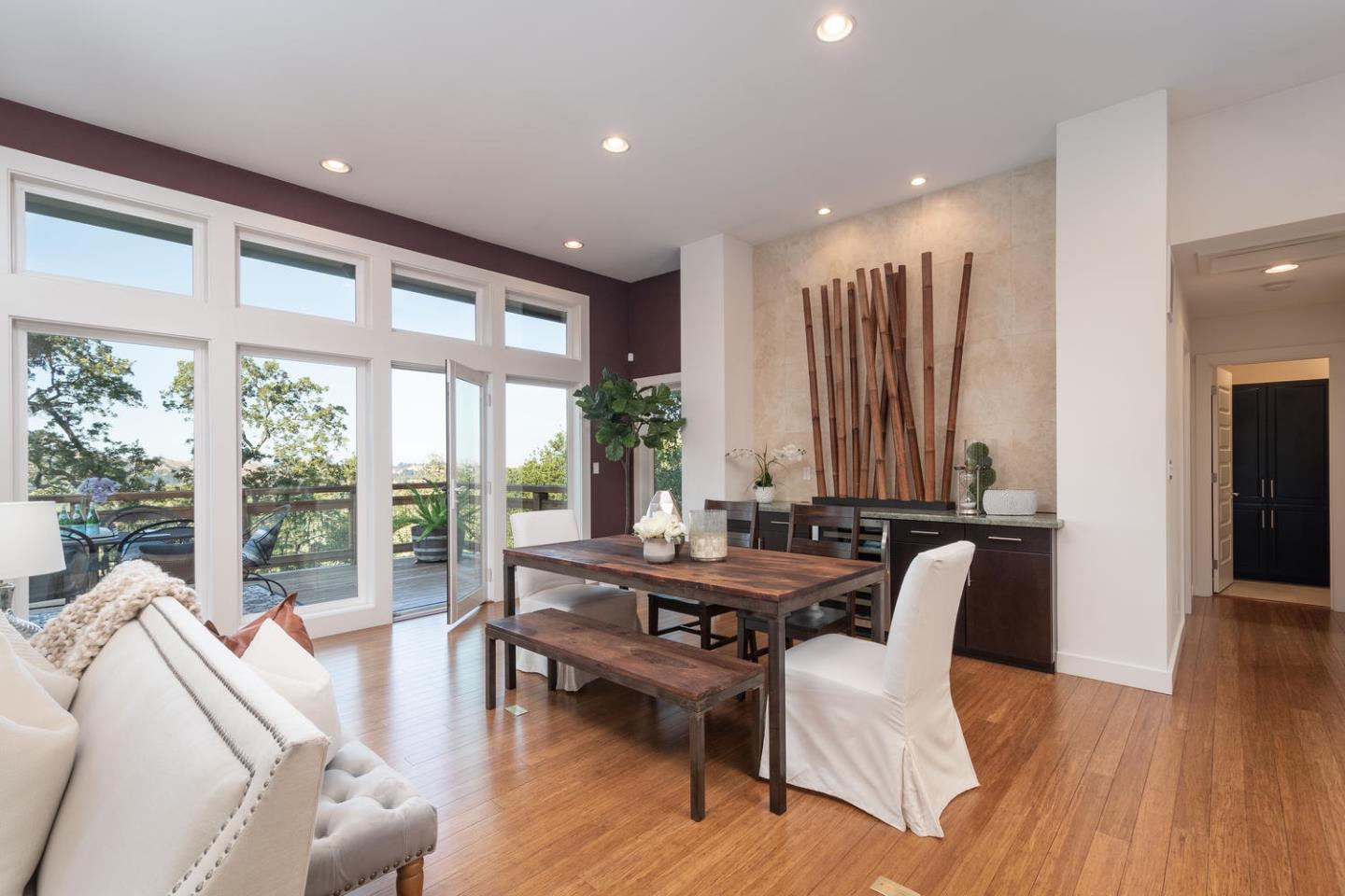 672 Moraga Road Lafayette, CA 94549 - Photo 12 of 43 a view of a dining room with furniture window and wooden floor