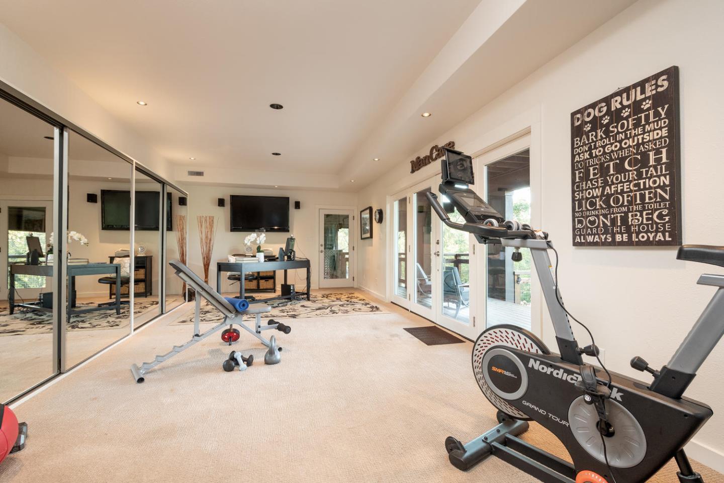 672 Moraga Road Lafayette, CA 94549 - Photo 28 of 43 a view of a room with gym equipment