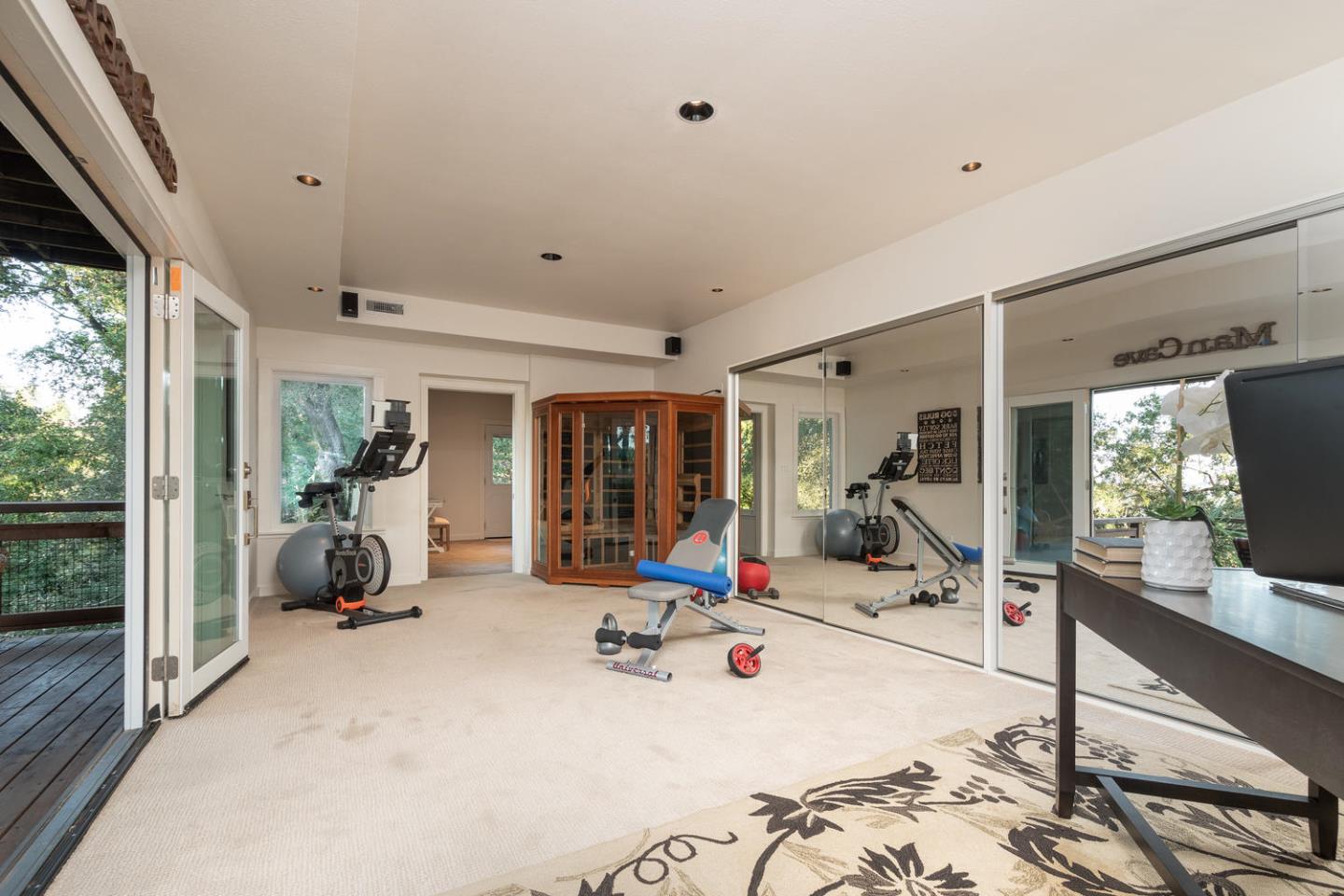 672 Moraga Road Lafayette, CA 94549 - Photo 30 of 43 a view of a room with gym equipment