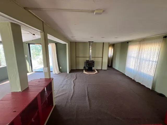 a view of a yard with plants