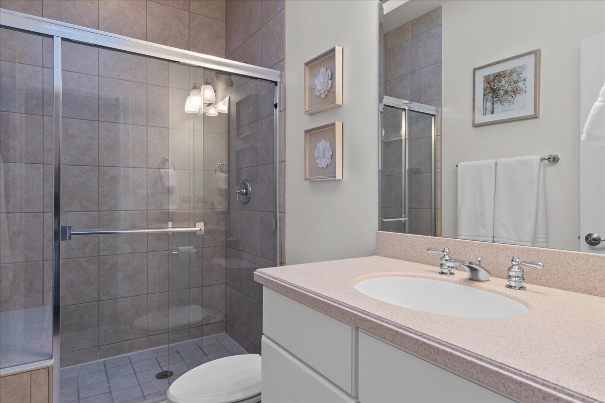 891 Carroll Road Lake Forest, IL 60045 - Photo 29 of 39 a bathroom with a sink shower and a mirror