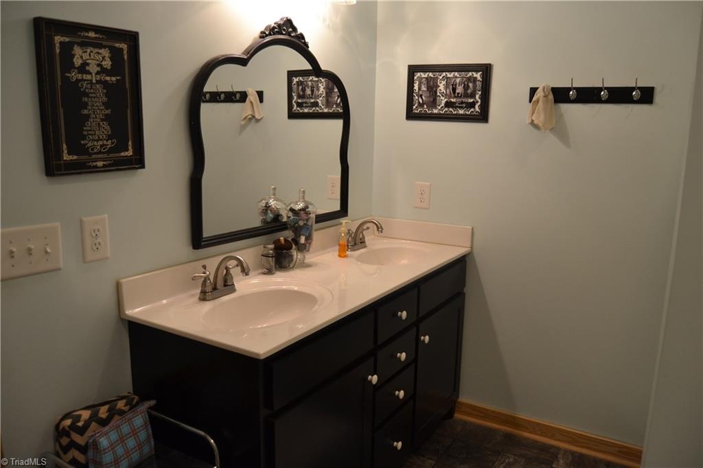 4429 Kerr's Chapel Road Elon, NC 27244 - Photo 22 of 26 Hall Bath with Double Sink Vanity