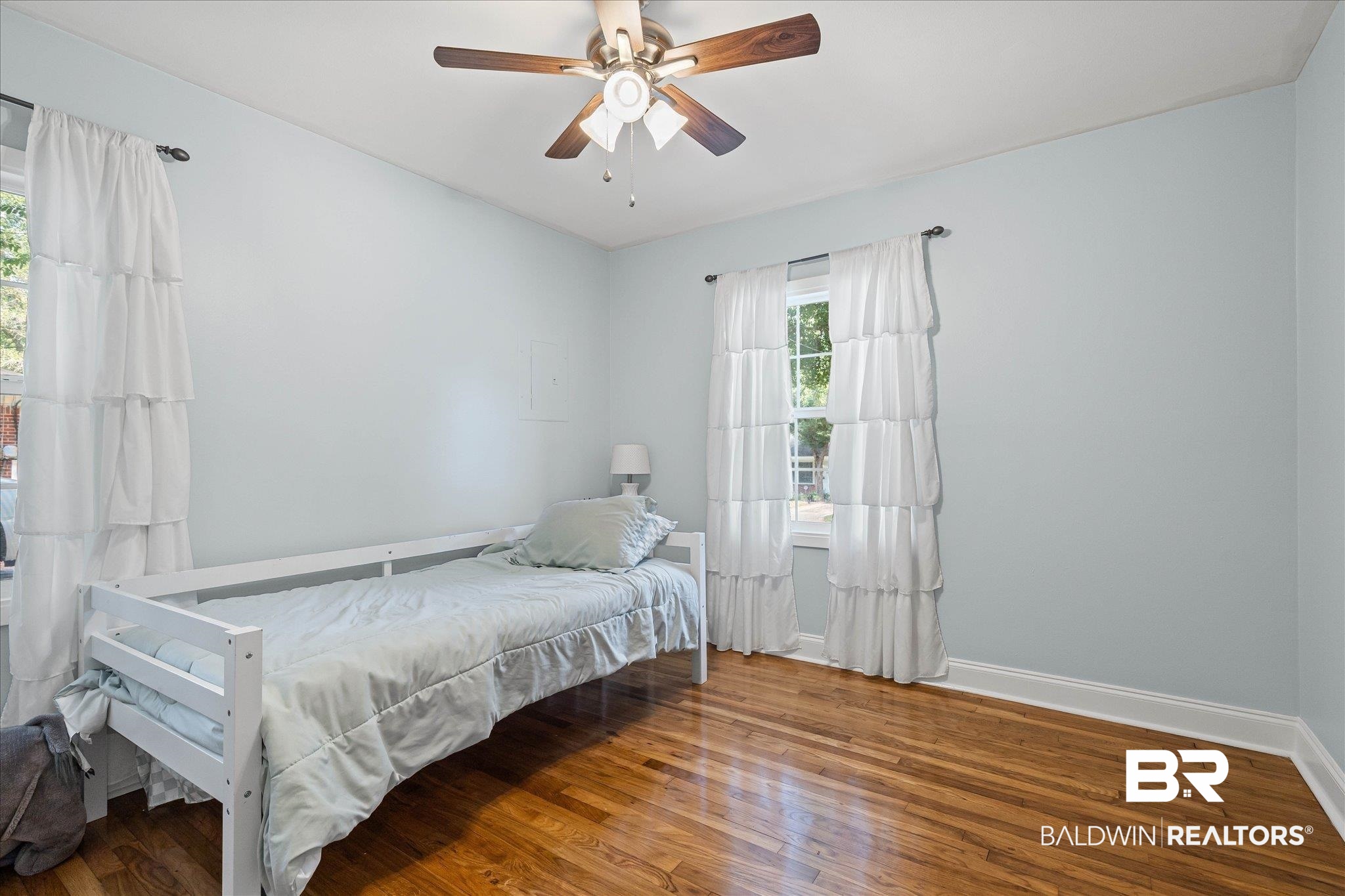 5609 Diane Court Mobile, AL 36618 - Photo 16 of 22 Bedroom with wood finished floors and a ceiling fan