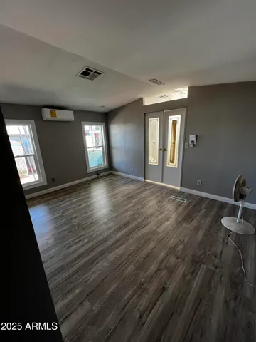 a view of a house with a space