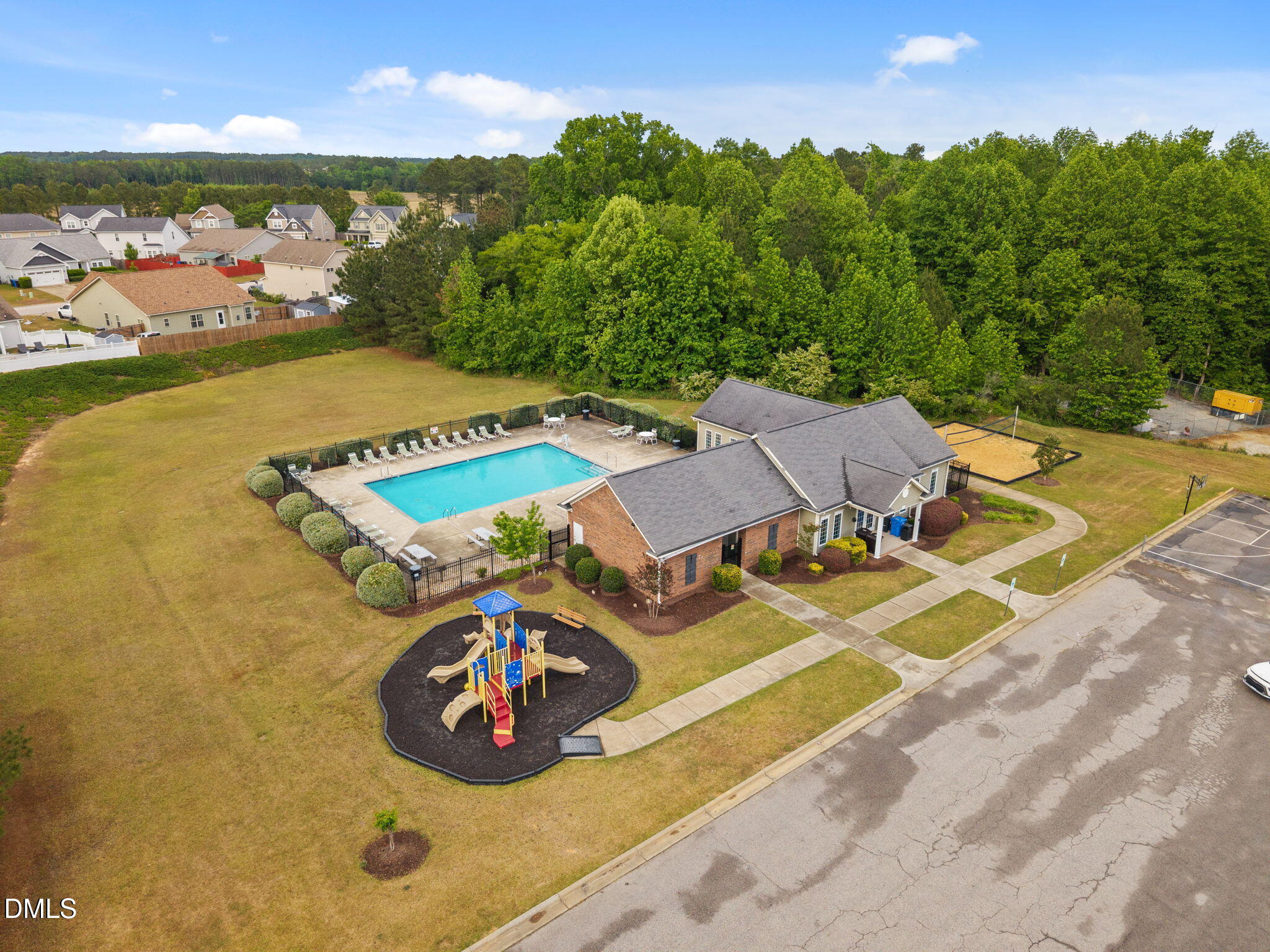 45 Crane Way Bunnlevel, NC 28323 - Photo 35 of 35 an aerial view of a house with a swimming pool