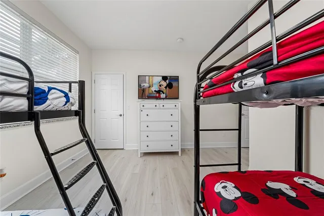 a view of a hallway with a workspace