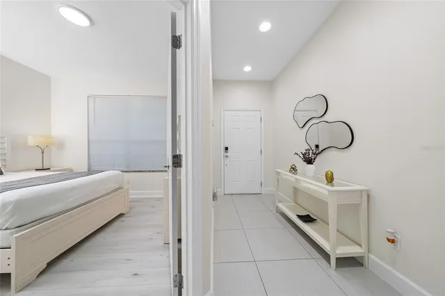 a bathroom with a sink and mirror