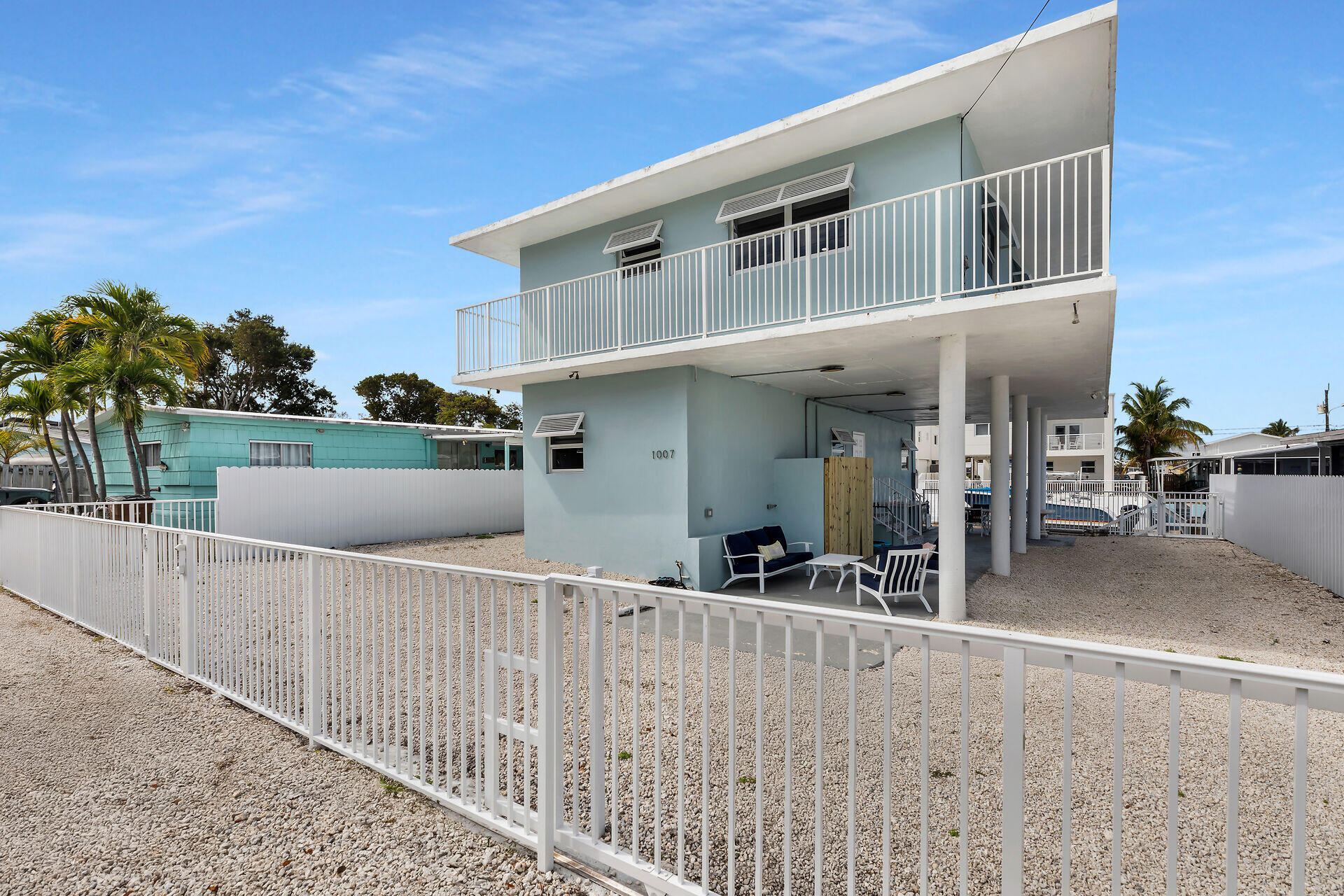 a view of a house with a patio