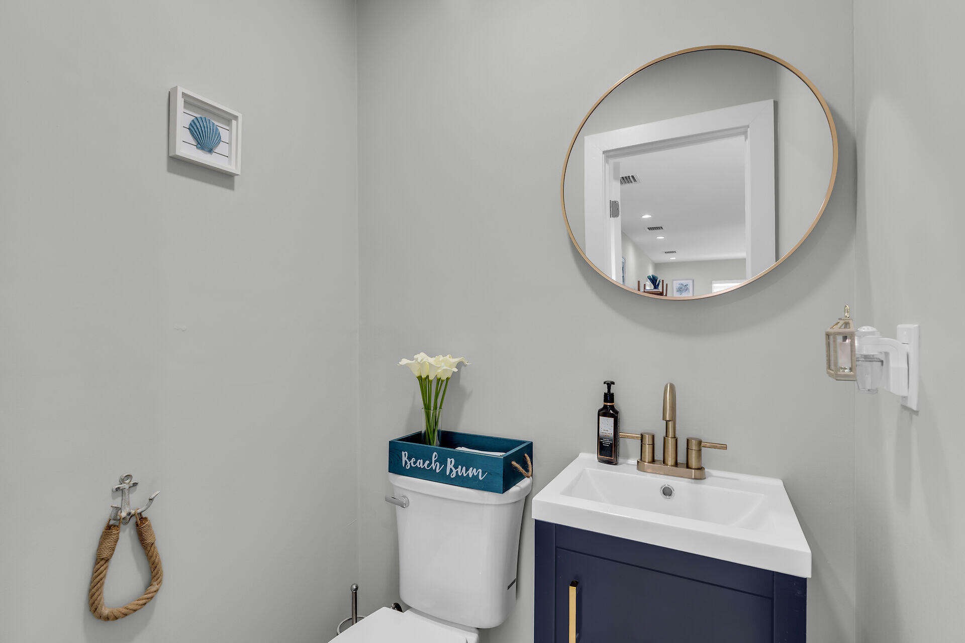 1007 Hialeah Lane Key Largo, FL 33037 - Photo 27 of 41 a bathroom with a granite countertop sink and a mirror