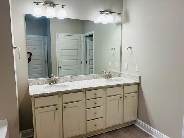 201 Lightning Bug Lane, Unit LOT 58 Freeport, FL 32439 - Photo 21 of 40 a bathroom with a double vanity sink and a mirror