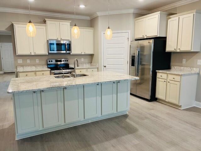 201 Lightning Bug Lane, Unit LOT 58 Freeport, FL 32439 - Photo 9 of 40 a kitchen with stainless steel appliances granite countertop white cabinets a refrigerator a sink a stove and dishwasher