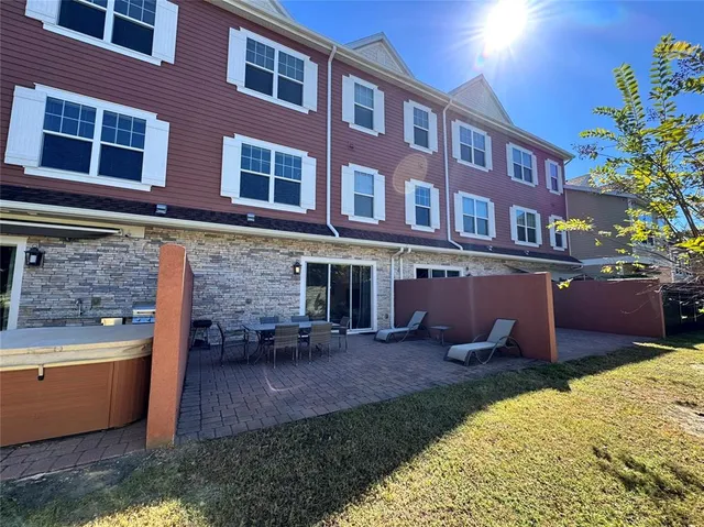 a view of a building with many windows