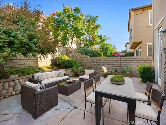 a view of an outdoor sitting space