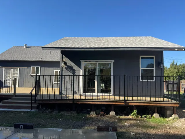 a front view of a house with entryway
