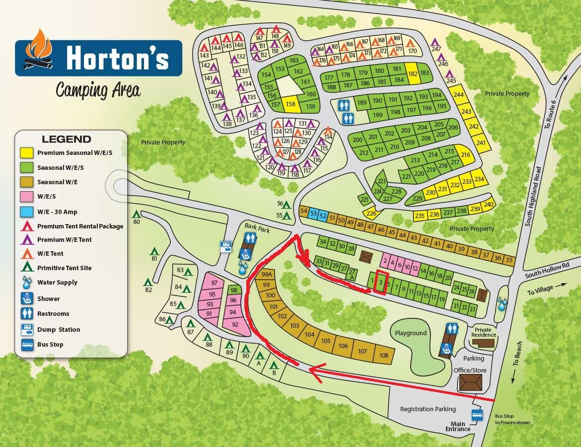 71 South Highland Road, Unit 3 Truro, MA 02666 - Photo 3 of 40 Horton's Area Campground adn directions