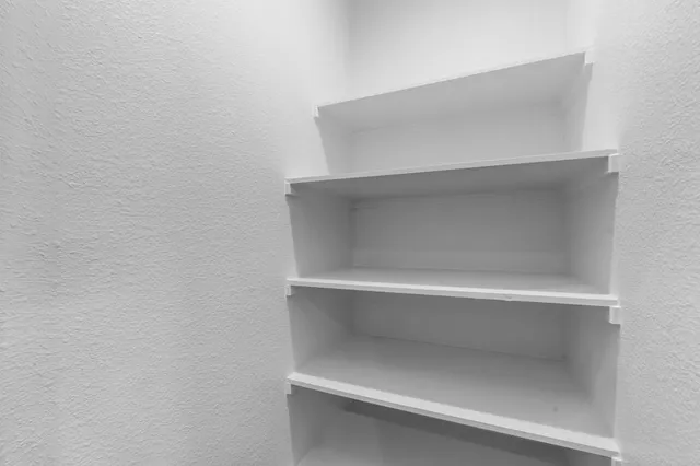 an empty room with a window