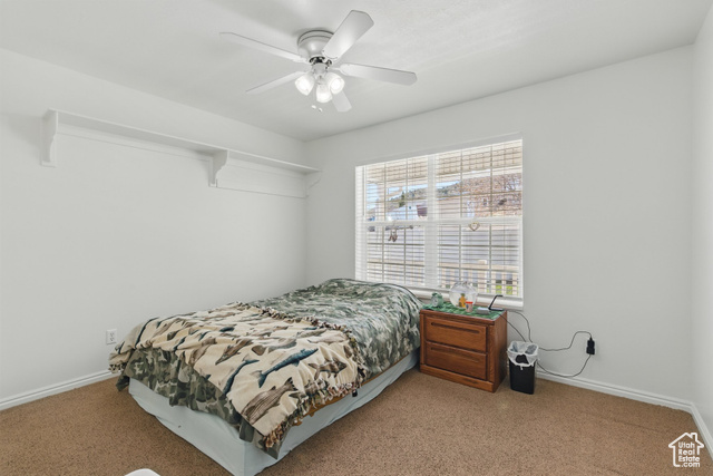151 South Haulage Road Eureka, UT 84628 - Photo 27 of 36 Bedroom featuring carpet floors and ceiling fan