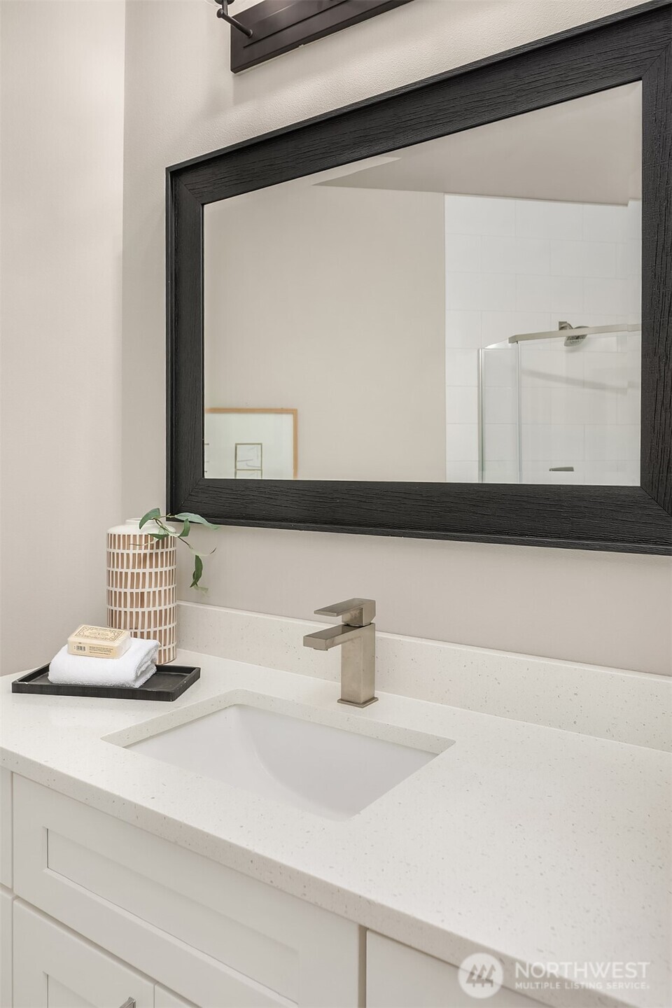 23403 Northeast Union Hill Road Redmond, WA 98053 - Photo 20 of 37 a bathroom with a sink and a mirror