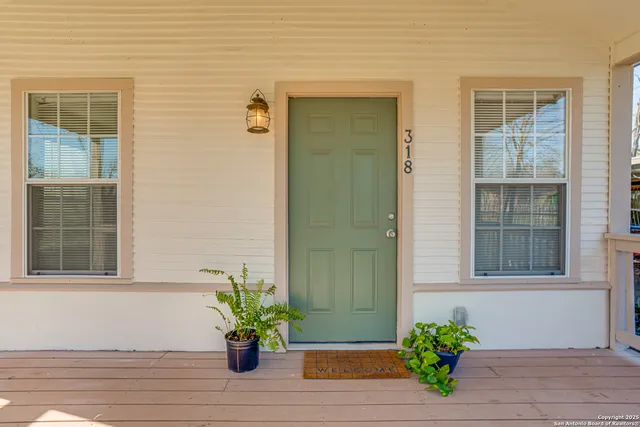 a view of front door of house