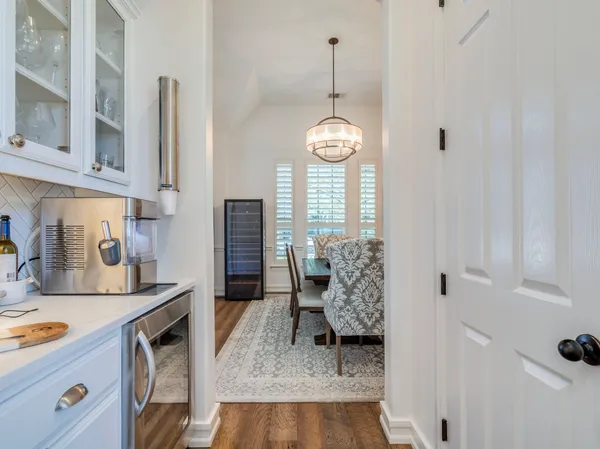 a view of living room kitchen and microwave