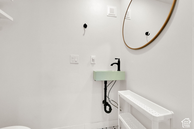 119 400 South Provo, UT 84606 - Photo 9 of 17 Wall-mounted sink with matte black faucet