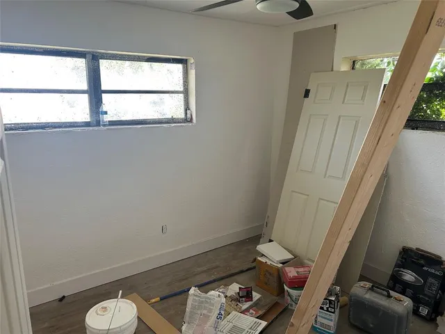 an empty room with a window