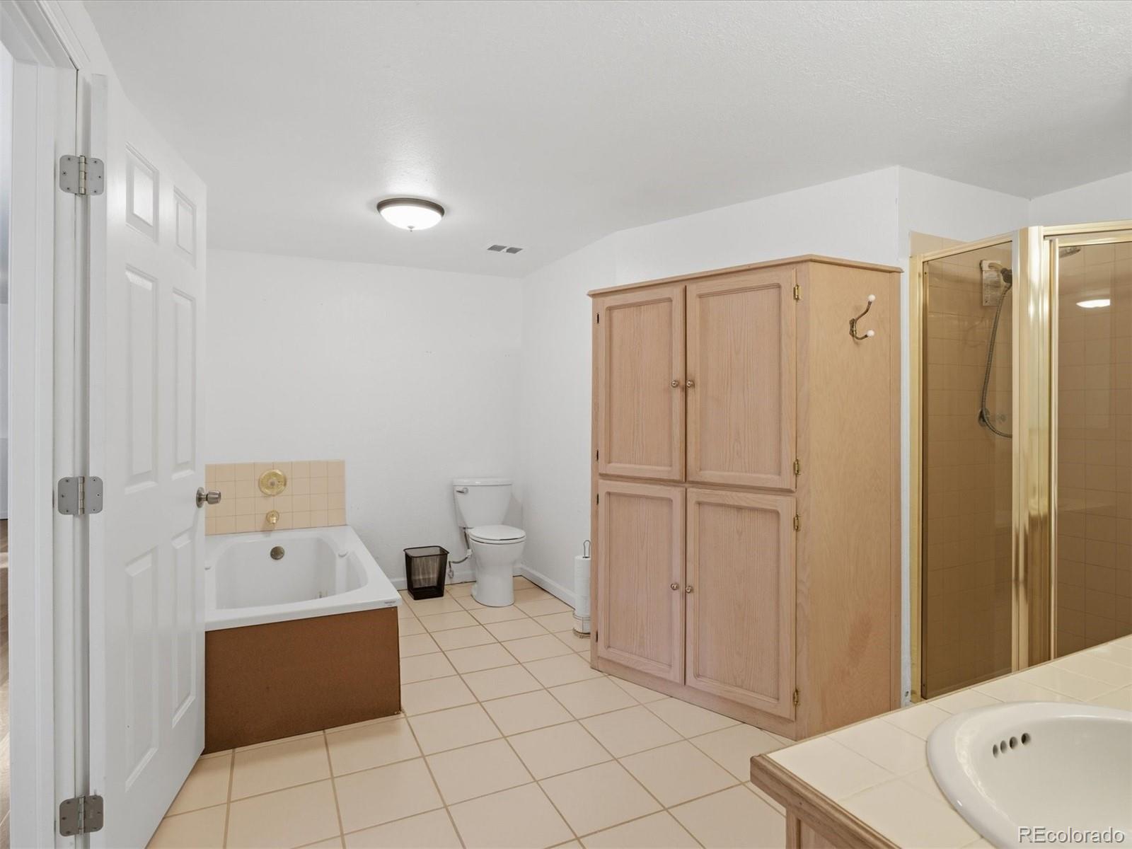 209 Pine Drive Bailey, CO 80421 - Photo 30 of 48 a bathroom with a sink a toilet and shower