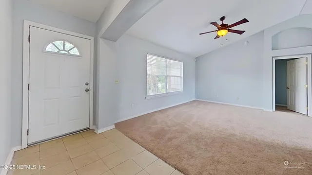 an empty room with a window