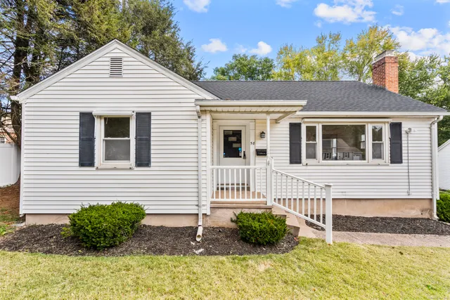a front view of a house