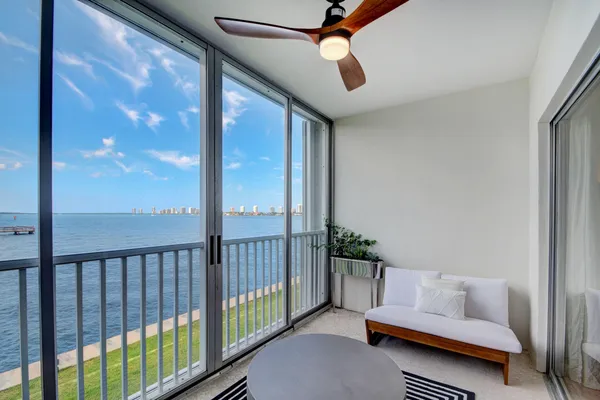 a view of a balcony
