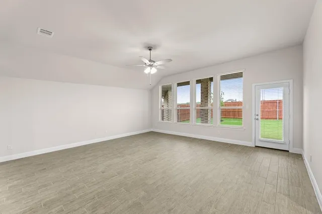 an empty room with a window